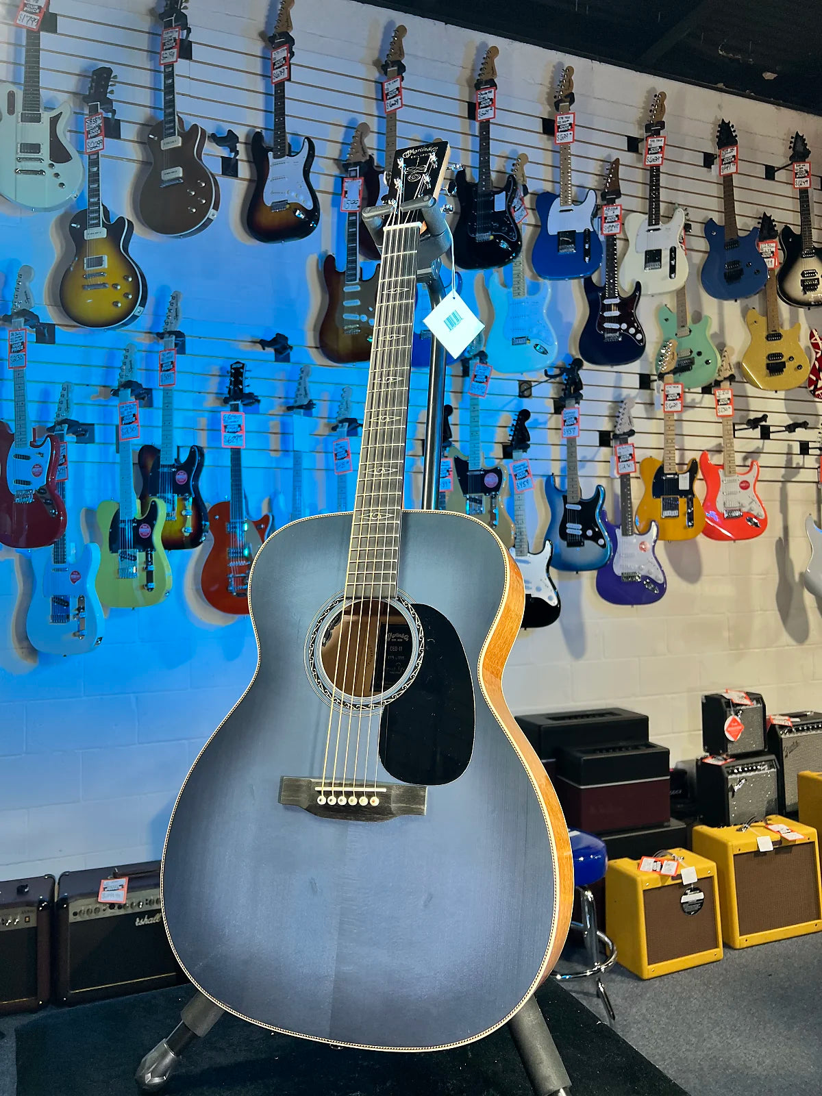 Martin CEO-11 Acoustic-electric Guitar - New Horizons Blue Burst GET PLEK'D! 370