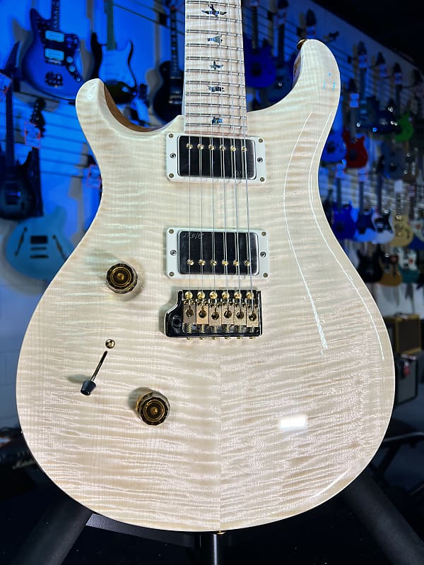 PRS Wood Library Custom 24 Left Handed 2024 - Natural, Signature Dealer, 659, Free Plek!