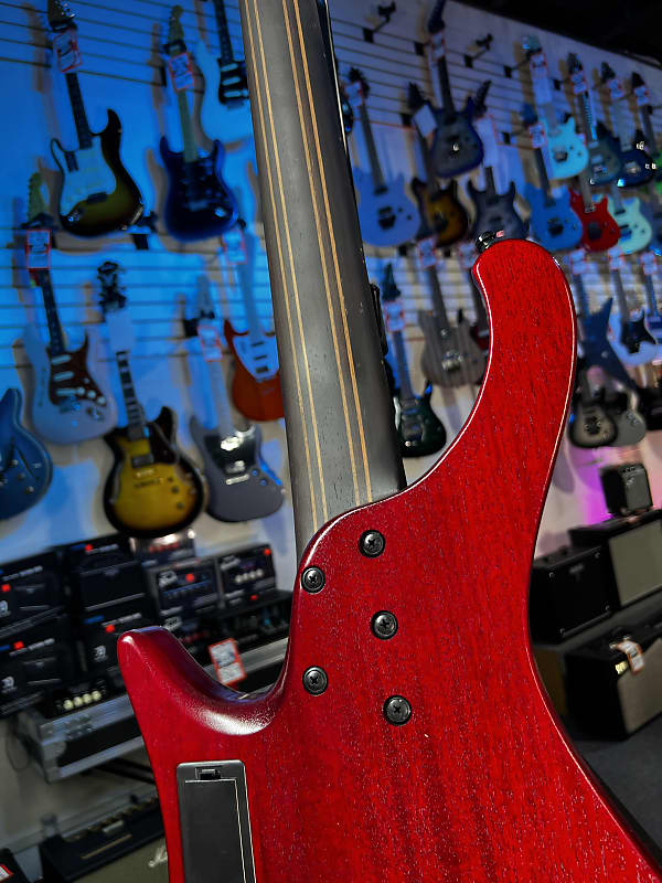 Ibanez EHB Ergonomic Headless 5-string Bass Guitar - Stained Wine Red Low Gloss  GET PLEK'D! 911