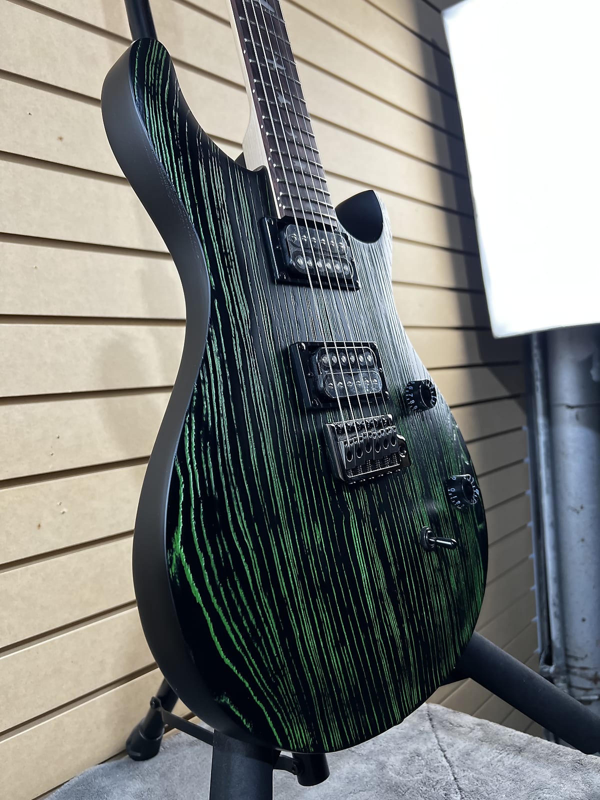 SE Sandblasted CE 24 Electric Guitar - Sandblasted Green, Limited Edition #089