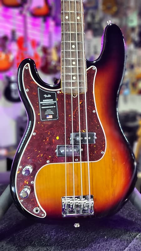 Fender American Professional II Precision Bass LEFTY 3-Tone Sunburst Rosewood | OHSC + Free Ship 173