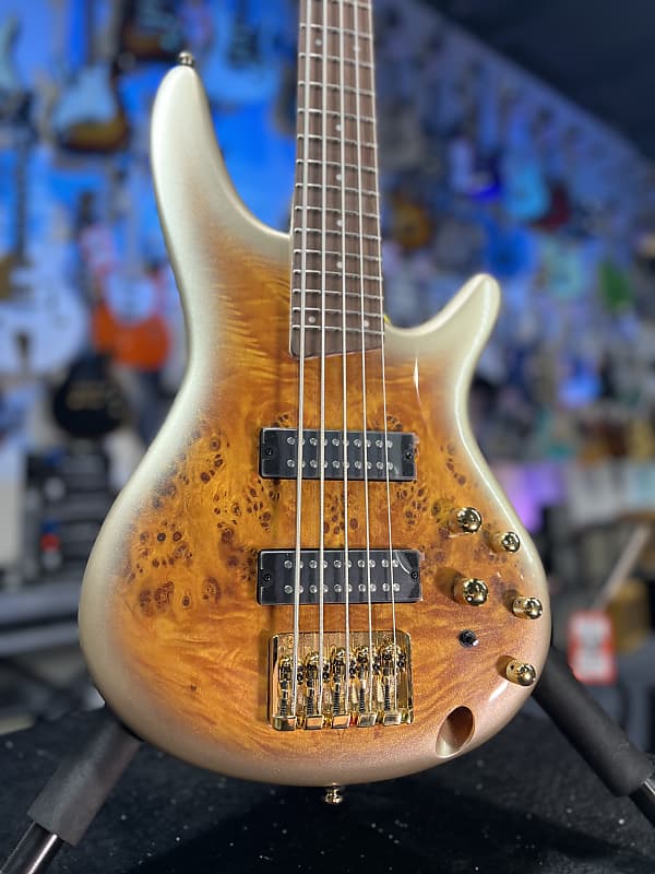 Ibanez SR Standard 5-string Electric Bass - Mars Gold Metallic Burst  Authorized Dealer! 103 GET PLEK’D!