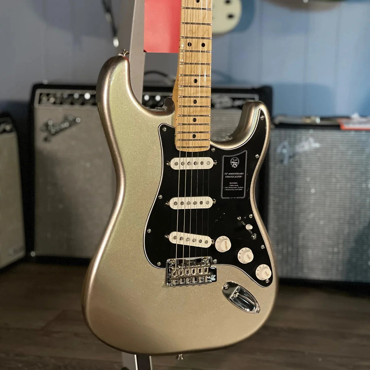 75th Anniversary Stratocaster Electric Guitar, Diamond Anniversary Finish W/ Maple Neck #644