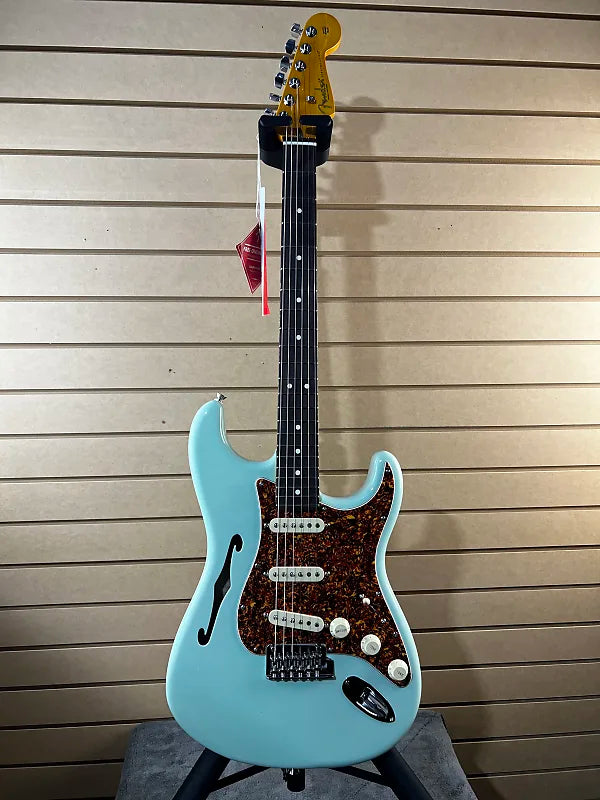 American Professional II Thinline Stratocaster Electric Guitar - Transparent Surf Green #334