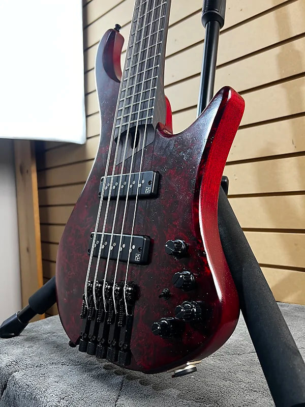 EHB Ergonomic Headless 5-string Bass Guitar - Stained Wine Red Low Gloss #638