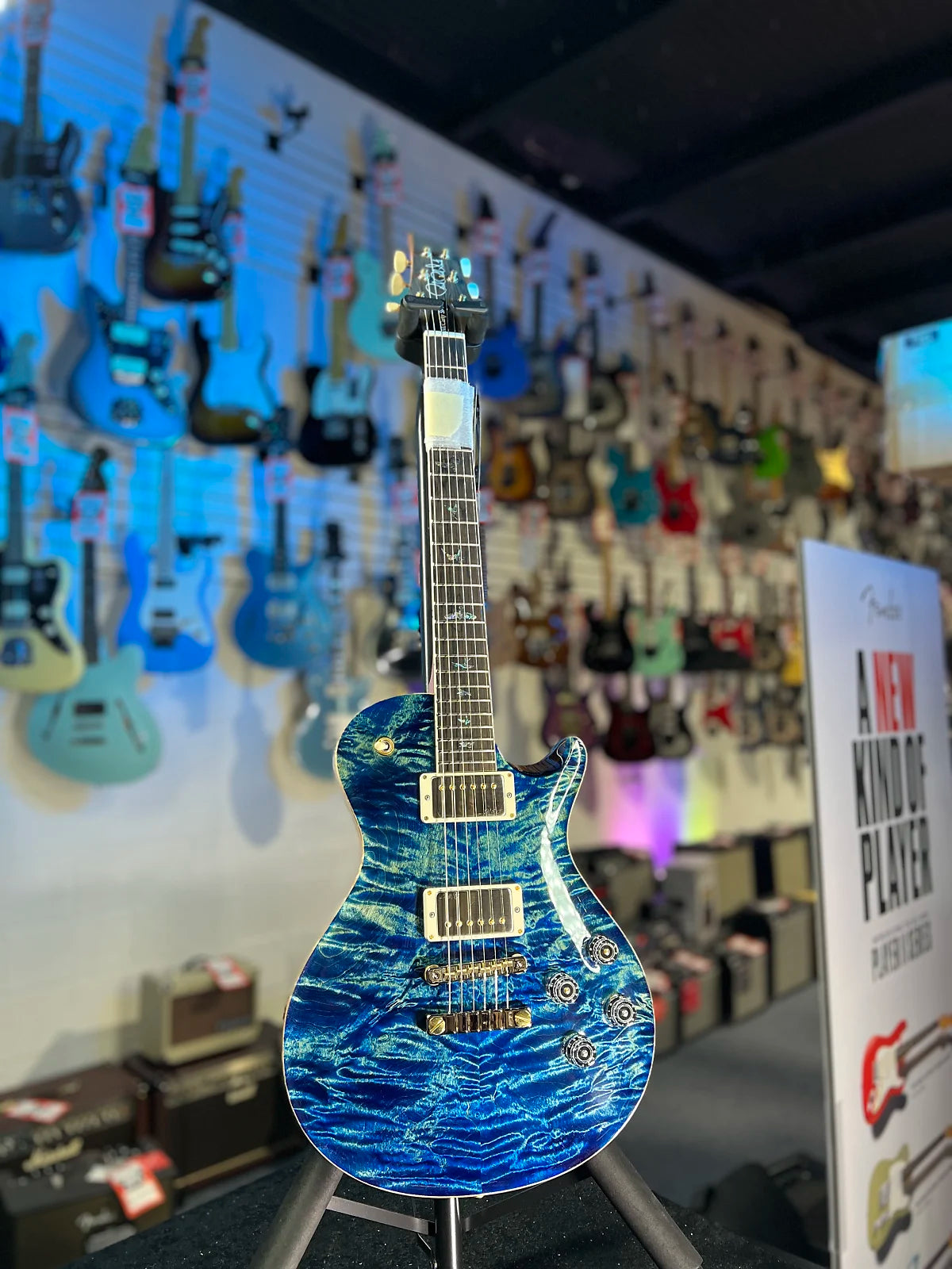 PRS Wood Library McCarty Singlecut 594, Quilt Top, River Blue, Ziricote Fingerboard, Paisley Case, Signature Dealer 454