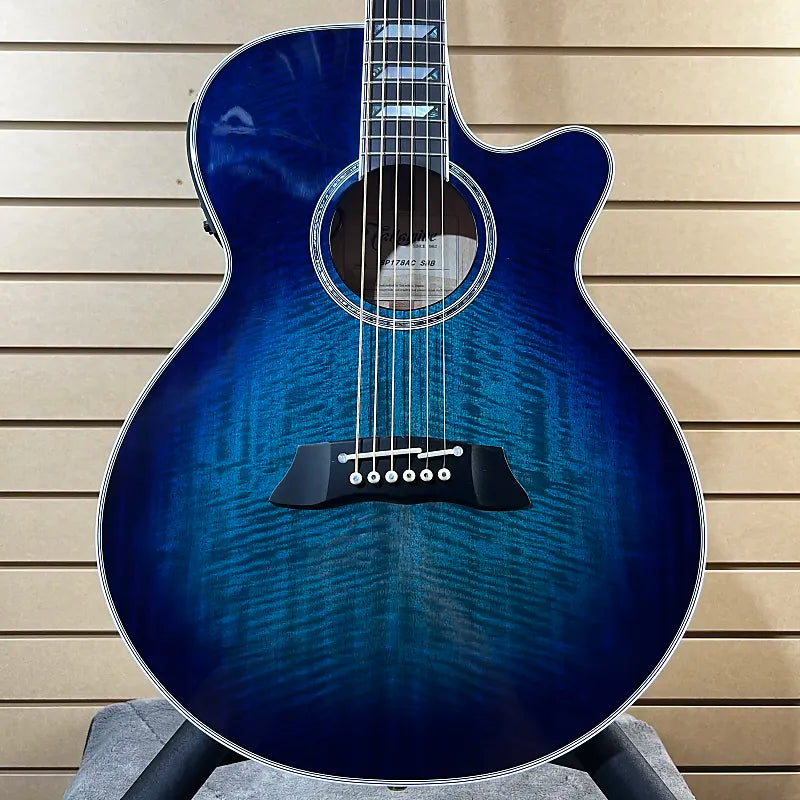 TSP178AC Thinline Acoustic-Electric Guitar - See-thru Blue Burst #636