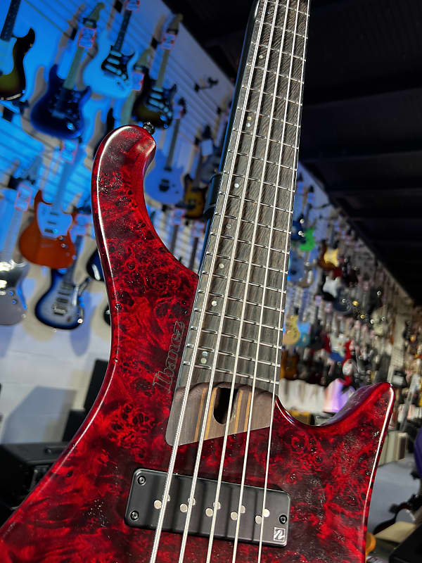 Ibanez EHB Ergonomic Headless 5-string Bass Guitar - Stained Wine Red Low Gloss  GET PLEK'D! 598