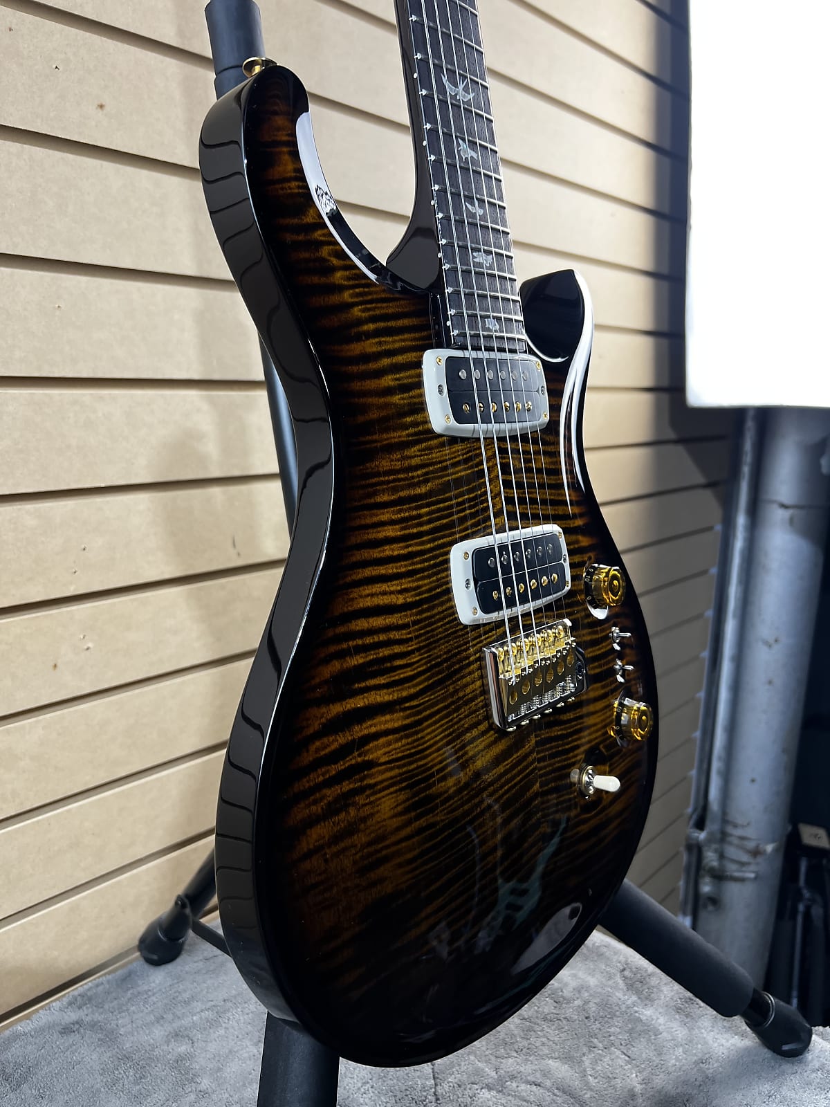 Custom 24-08 10-Top Electric Guitar - Black Gold Wrap Burst #771