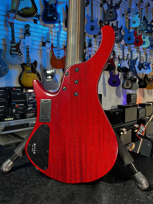 Ibanez EHB Ergonomic Headless 5-string Bass Guitar - Stained Wine Red Low Gloss  GET PLEK'D! 911