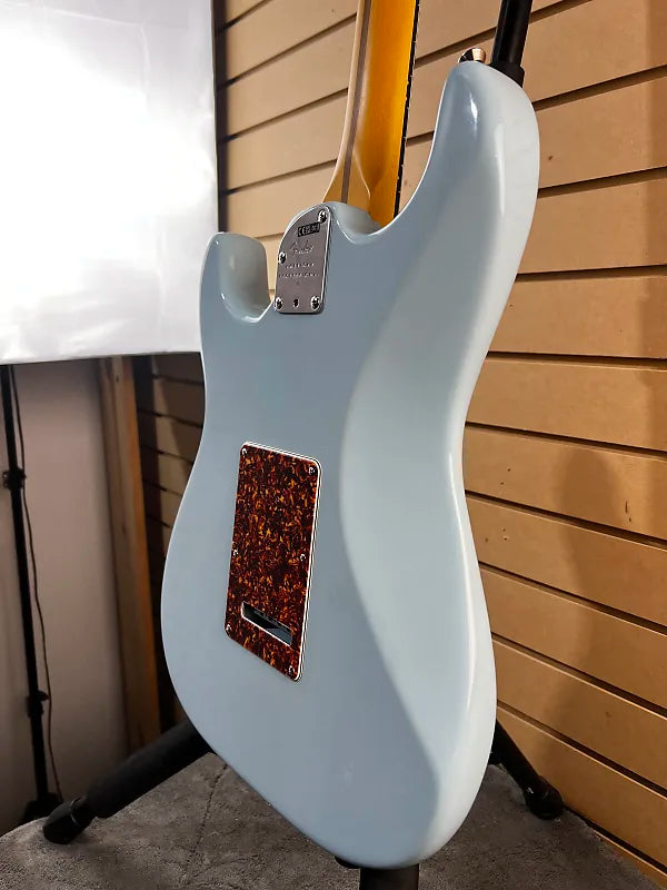 American Professional II Thinline Stratocaster Electric Guitar - Transparent Daphne Blue #035