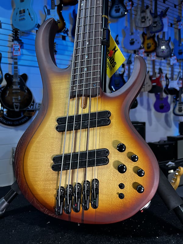 Ibanez BTB Bass Workshop Multi-scale 5-string Electric Bass Natural Browned Burst Flat GET PLEK'D! 576