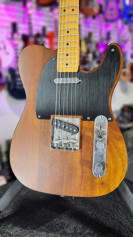 Squier 40th Anniversary Telecaster Electric Guitar, Vintage Edition - Satin Mocha Maple! 544 GET PLEK’D!