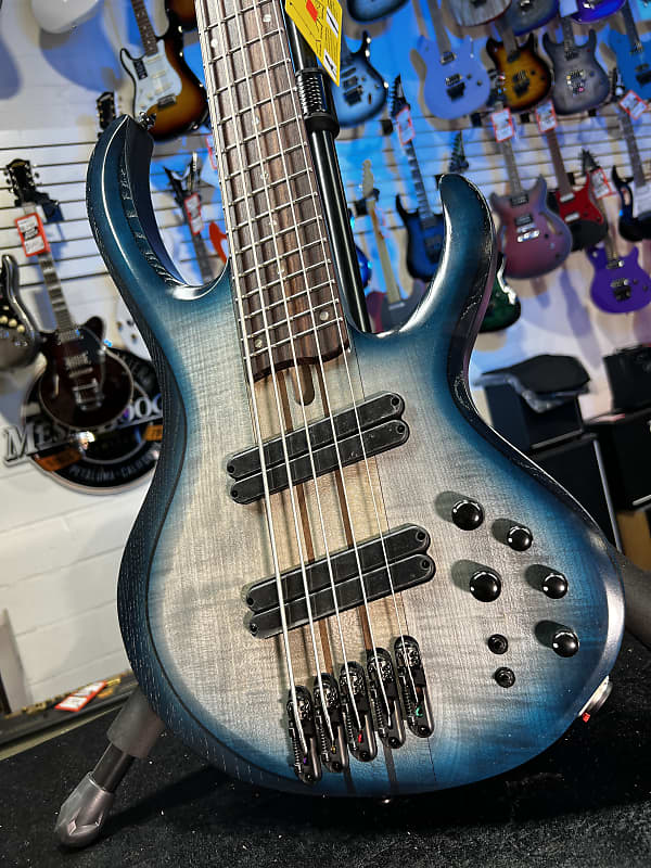 Ibanez BTB Bass Workshop Multi-scale 5-string Electric Bass - Cosmic Blue Starburst Low-gloss 305 GET PLEK'D