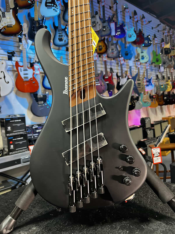 Ibanez Bass Workshop EHB1005MS Bass Guitar - Black Flat Auth Deal! 031 Get Plek’d