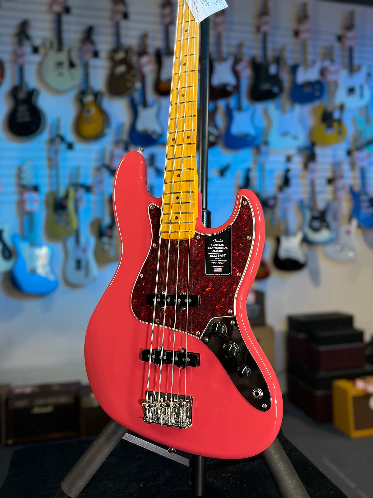Fender American Professional Classic Jazz Bass - Faded Dakota Red Maple Fingerboard GET PLEK'D! 036