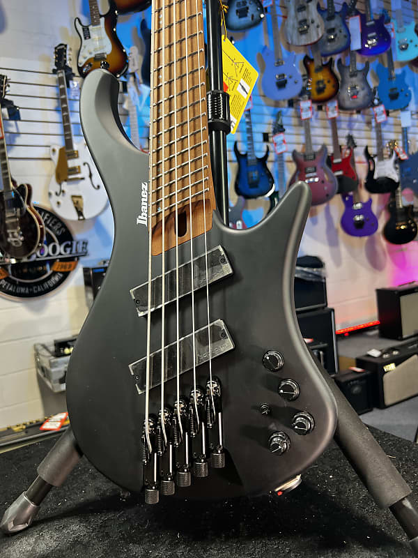 Ibanez Bass Workshop EHB1005MS Bass Guitar - Black Flat Auth Deal! 031 Get Plek’d