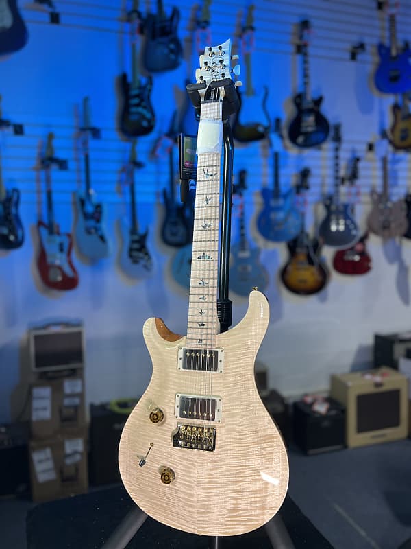 PRS Wood Library Custom 24 Left Handed 2024 - Natural, Signature Dealer, 659, Free Plek!