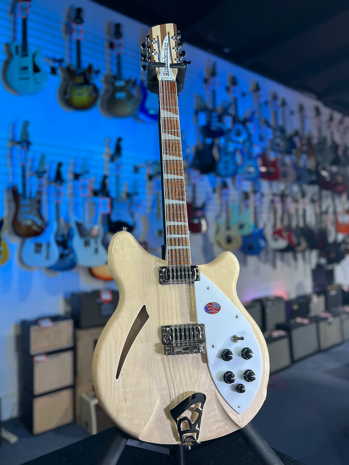New 2025 Rickenbacker 360/12 12-String 360 Electric, Mapleglo w/ RIC Case 743