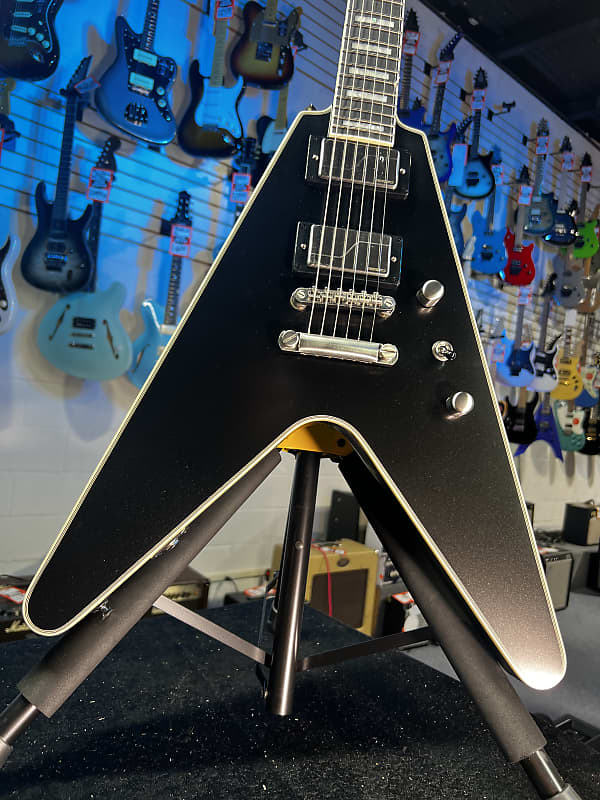 Epiphone Flying V Prophecy Electric Guitar - Aged Jet Black Metallic Auth Deal! 418 GET PLEK’D!