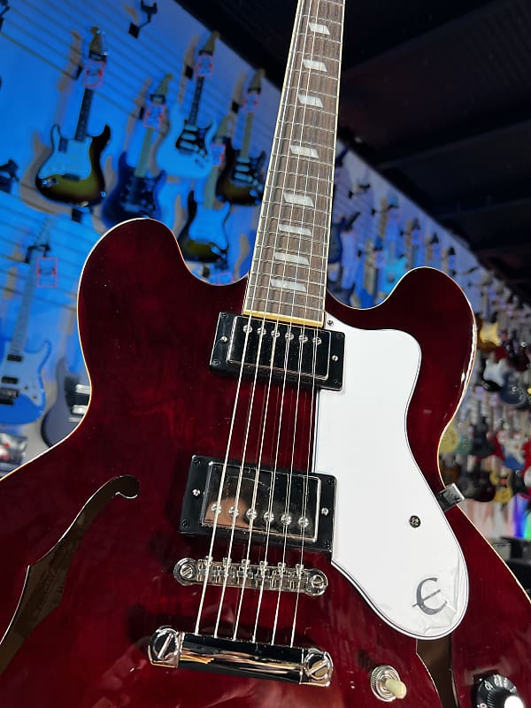 Epiphone Noel Gallagher Riviera Semi-hollow Electric Guitar - Dark Red Wine GET PLEK'D! 635