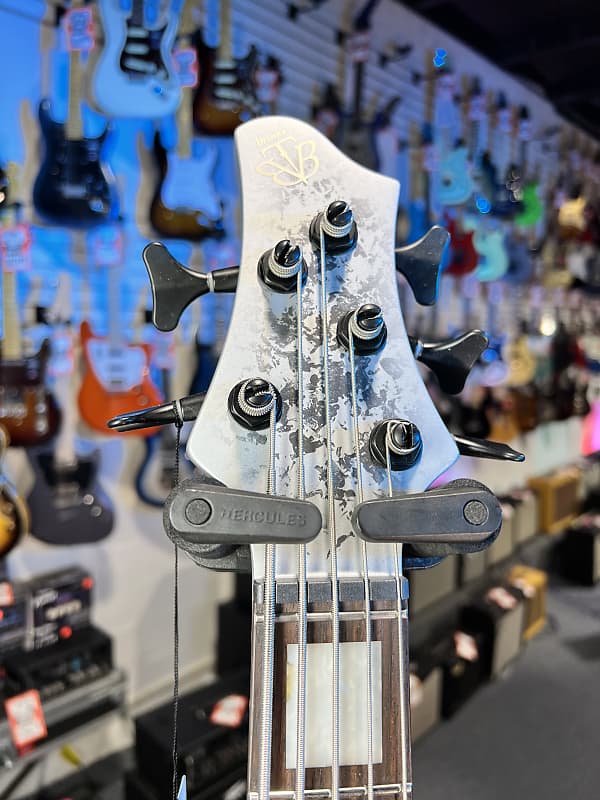 Ibanez 25th-anniversary BTB Standard 6-string Electric Bass - Silver Blizzard Matte GET PLEK'D! 988