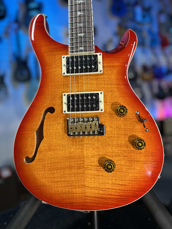 PRS SE Custom 24 Semi-Hollow Piezo Electric Guitar - Vintage Sunburst, Signature Dealer, Free SHip, Get Plekd! 900