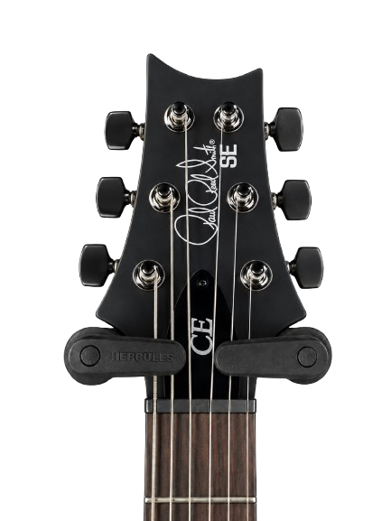 Satin black headstock with CE truss rod cover