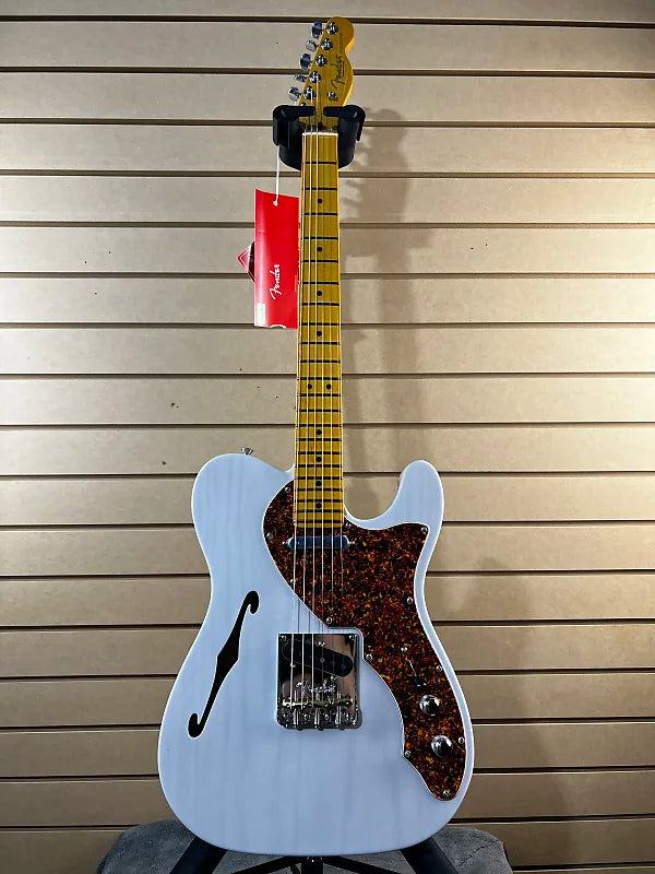 American Professional II Telecaster Thinline Electric Guitar - Transparent White Blonde with Maple Fingerboard #605