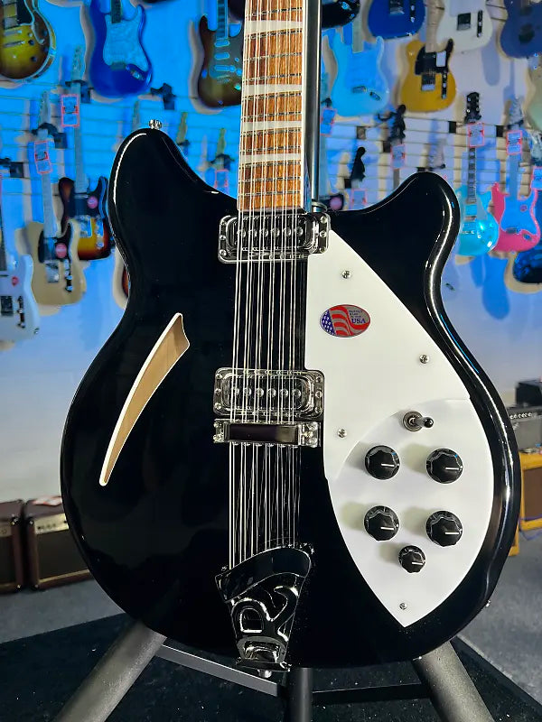 New 2025 Rickenbacker 360/12 12-String 360 Electric, Jetglo / OHSCase 733