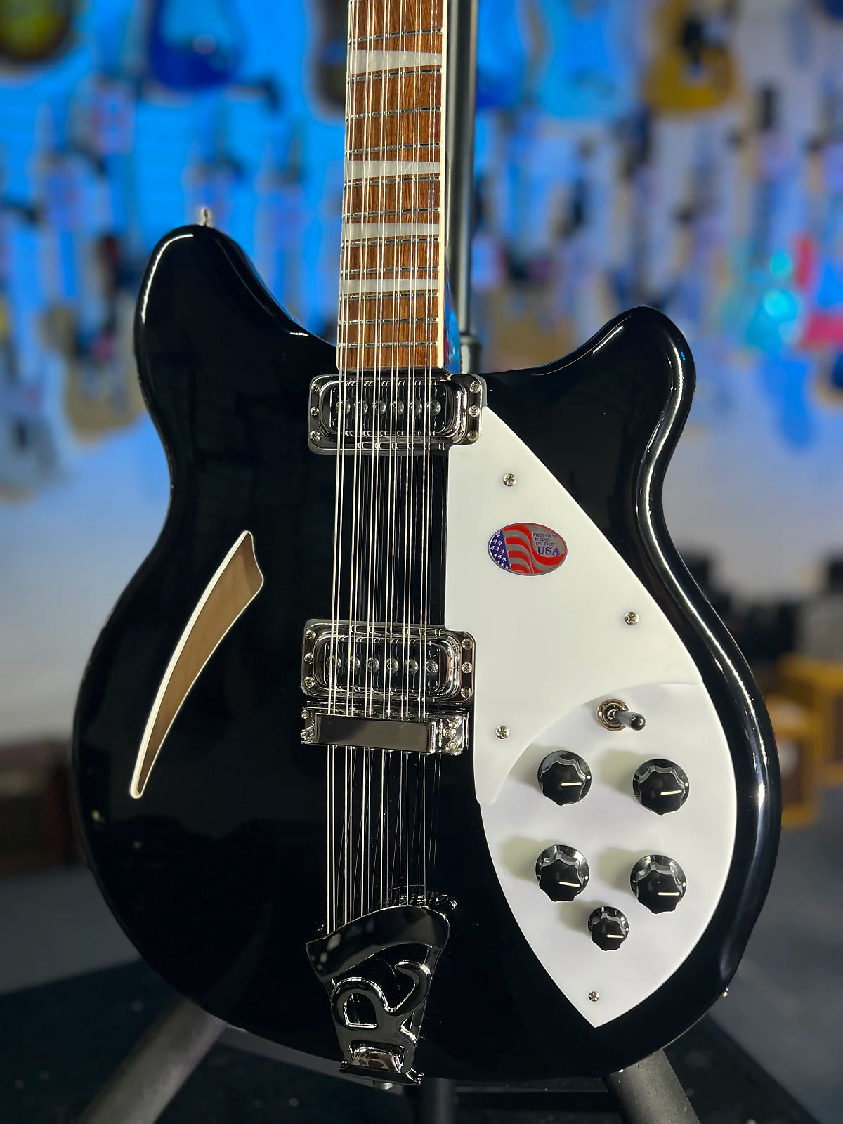 New 2025 Rickenbacker 360/12 12-String 360 Electric, Jetglo / OHSCase 734