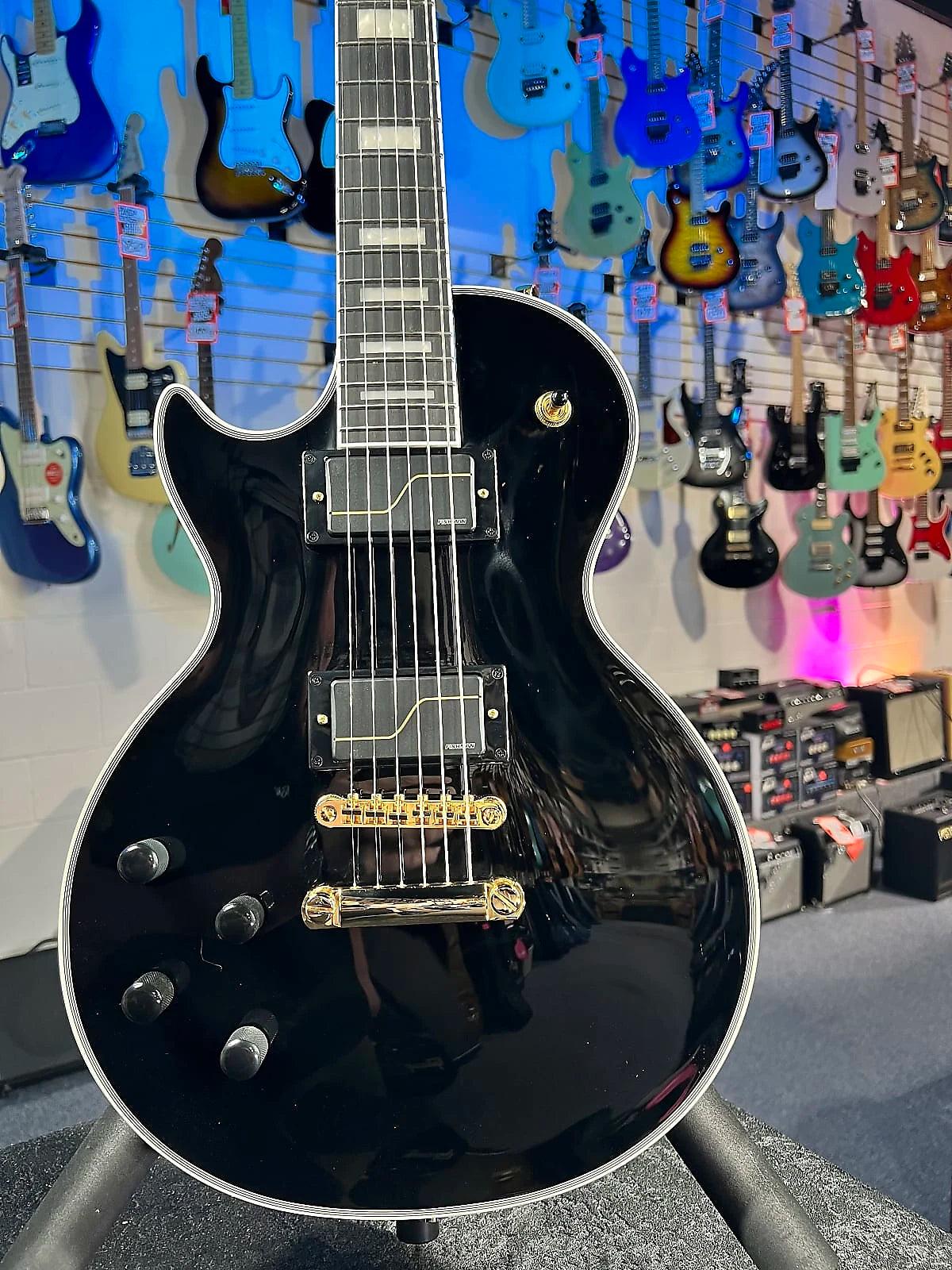 Epiphone Matt Heafy Les Paul Custom Origins - Left-handed Electric Guitar - Ebony, GET PLEK’D Free! 733