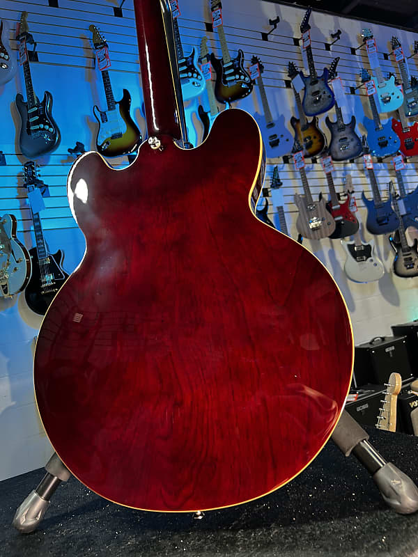 Epiphone Noel Gallagher Riviera Semi-hollow Electric Guitar - Dark Red Wine GET PLEK'D! 635