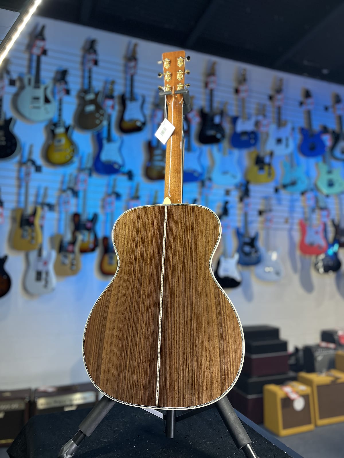 Martin OM-45 Left-Handed Standard Series Acoustic Guitar OM45L - Natural with Aging Toner, Get Plek'd Free 987