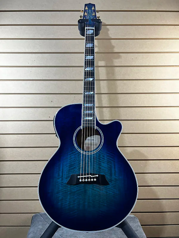 TSP178AC Thinline Acoustic-Electric Guitar - See-thru Blue Burst #636