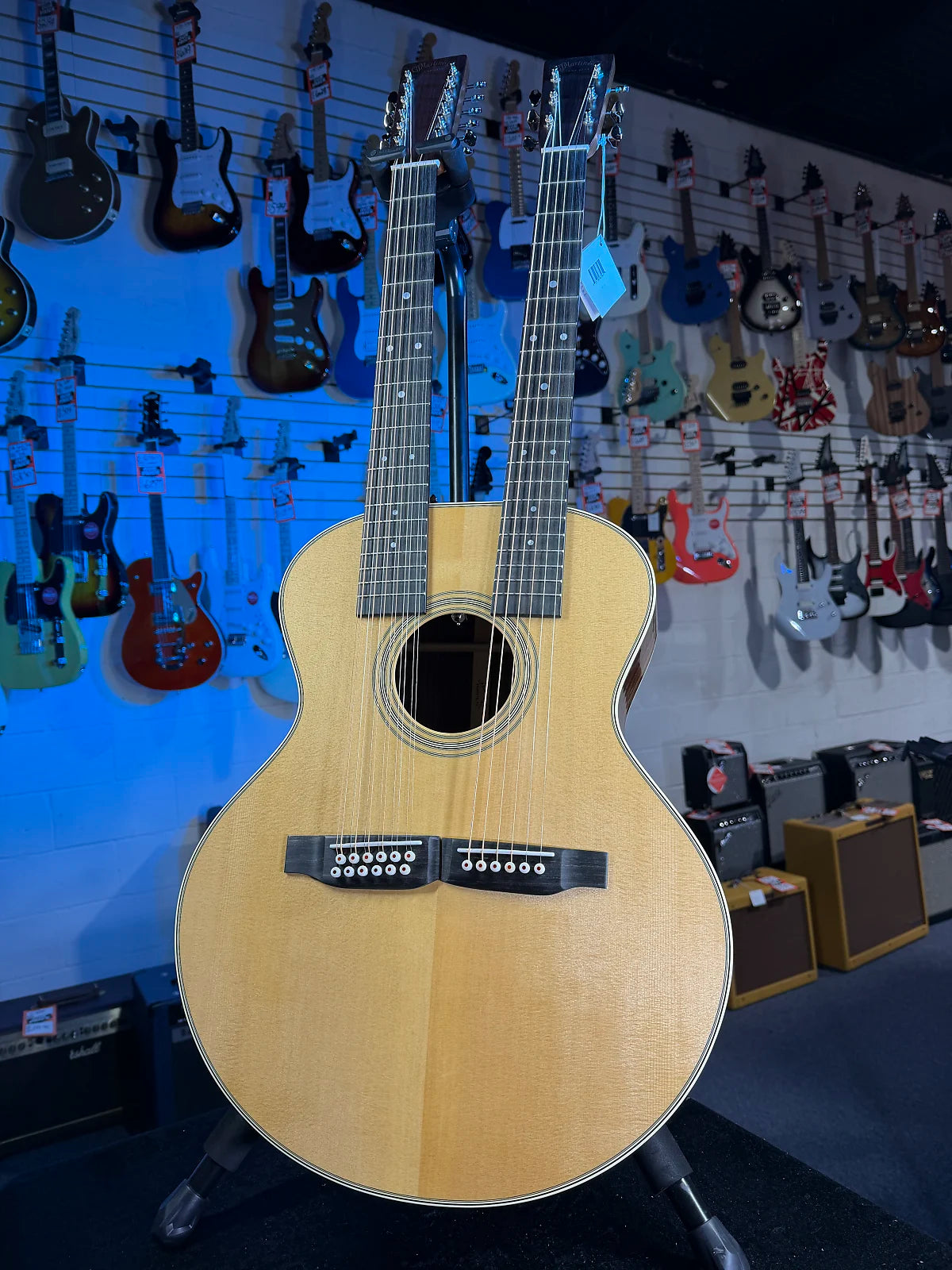 Martin Grand J-28E DN Doubleneck Standard Series Acoustic-electric Guitar - Aging Toner GET PLEK'D! 238