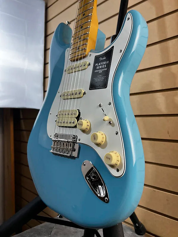 Player II Stratocaster HSS Electric Guitar - Aquatone Blue with Maple Fingerboard #877