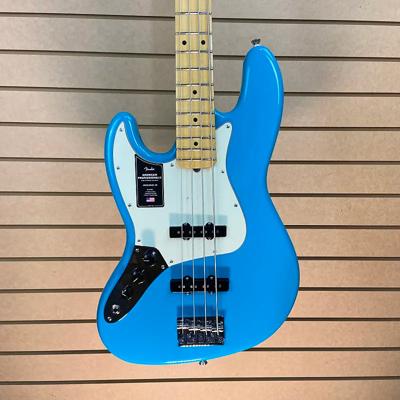 American Professional II Jazz Bass Left-Handed - Miami Blue w/Maple Fretboard #635