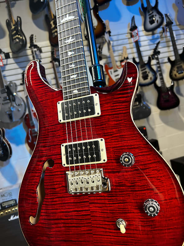 PRS CE 24 Semi-Hollow Electric Guitar - Fire Red Burst Auth Deal Free Ship! 448 GET PLEK’D!