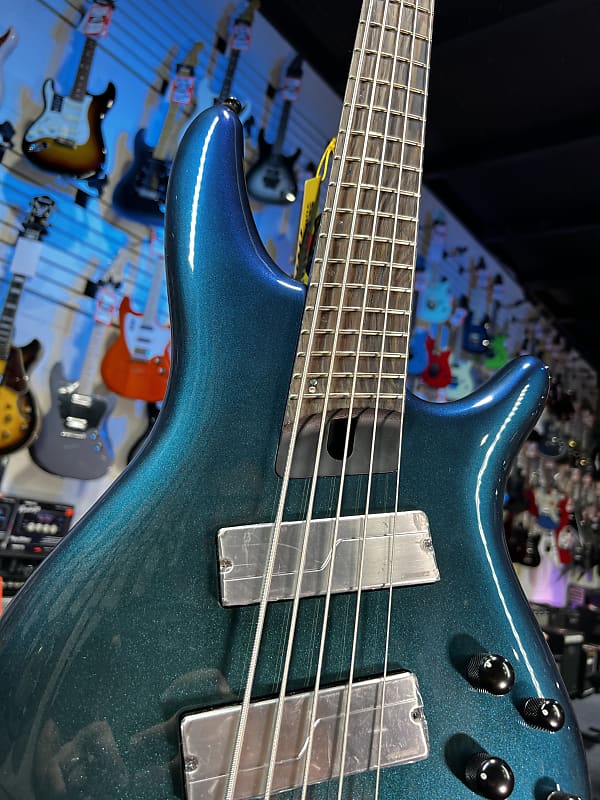 Ibanez Bass Workshop SRMS725 5-string Multi scale Electric Bass Guitar - Blue Chameleon GET PLEK'D! 151