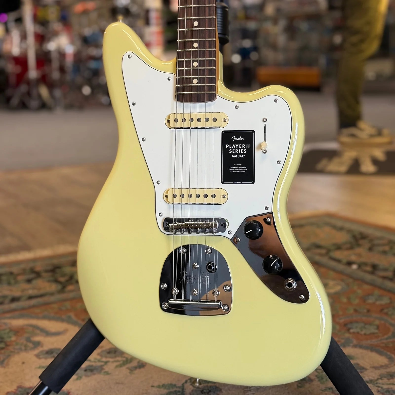 Player II Jazzmaster Electric Guitar, Hialeah Yellow W/ Slab Rosewood Fretboard #737