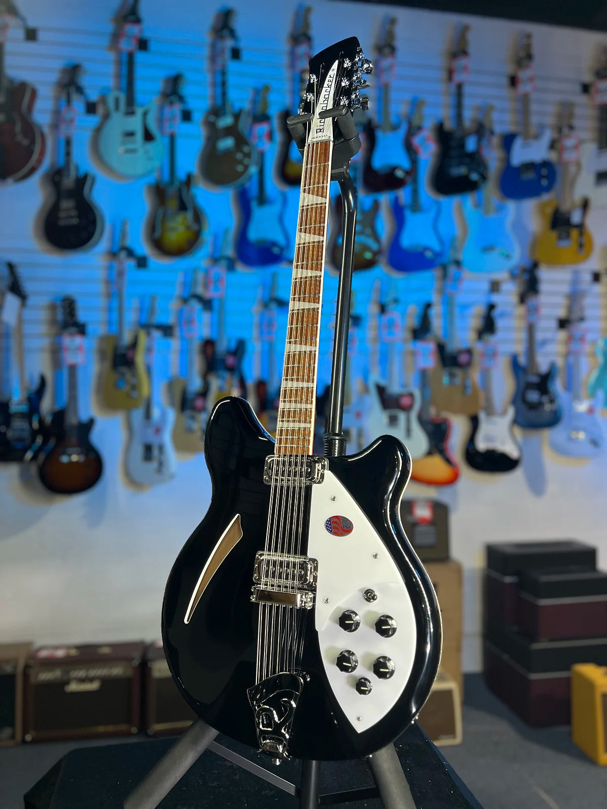 New 2025 Rickenbacker 360/12 12-String 360 Electric, Jetglo / OHSCase 734