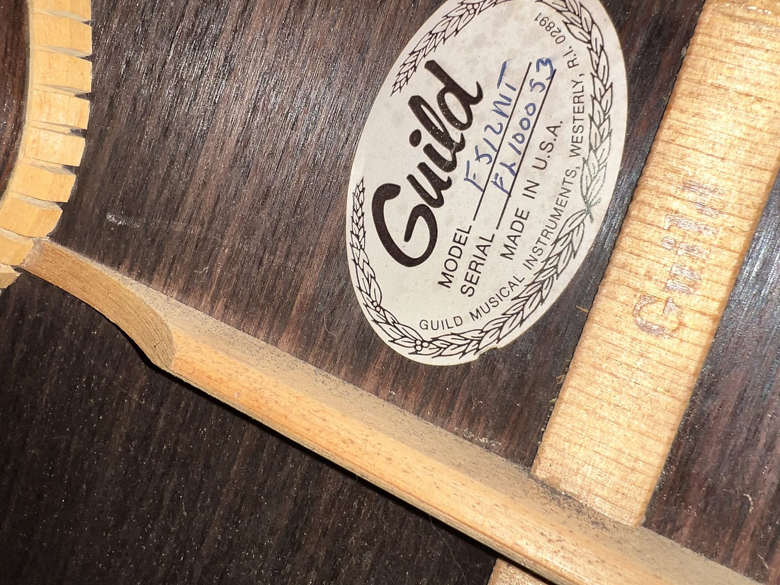 USED Guild F512NT 12-String, Rosewood - Natural with Case, Late 70s-1980