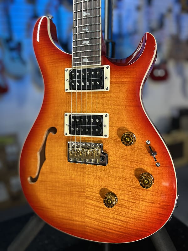 PRS SE Custom 24 Semi-Hollow Piezo Electric Guitar - Vintage Sunburst, Signature Dealer, Free SHip, Get Plekd! 900