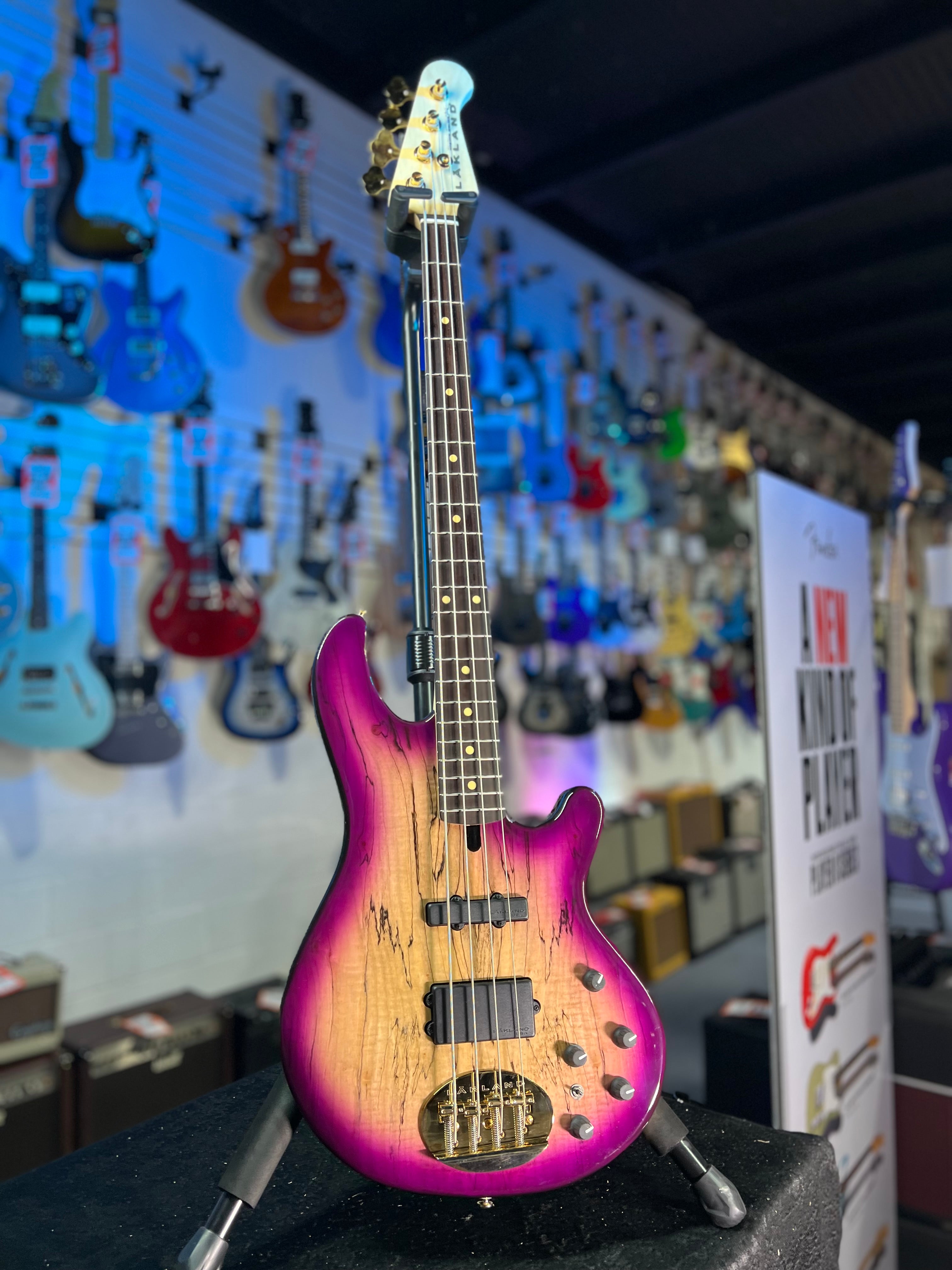 Lakland Skyline 44-02 Deluxe Bass - Spalt Violet Burst -8lbs 1oz- Free Shipping 589