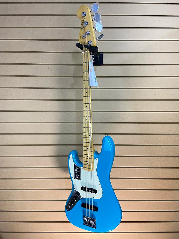 American Professional II Jazz Bass Left-Handed - Miami Blue w/Maple Fretboard #635