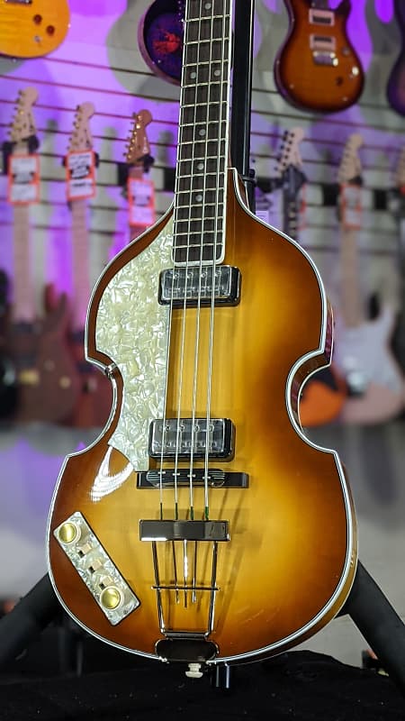 Hofner Left Handed Violin Bass 500 Sunburst w/ Case Authorized Dealer *FREE PLEK WITH PURCHASE*! 009