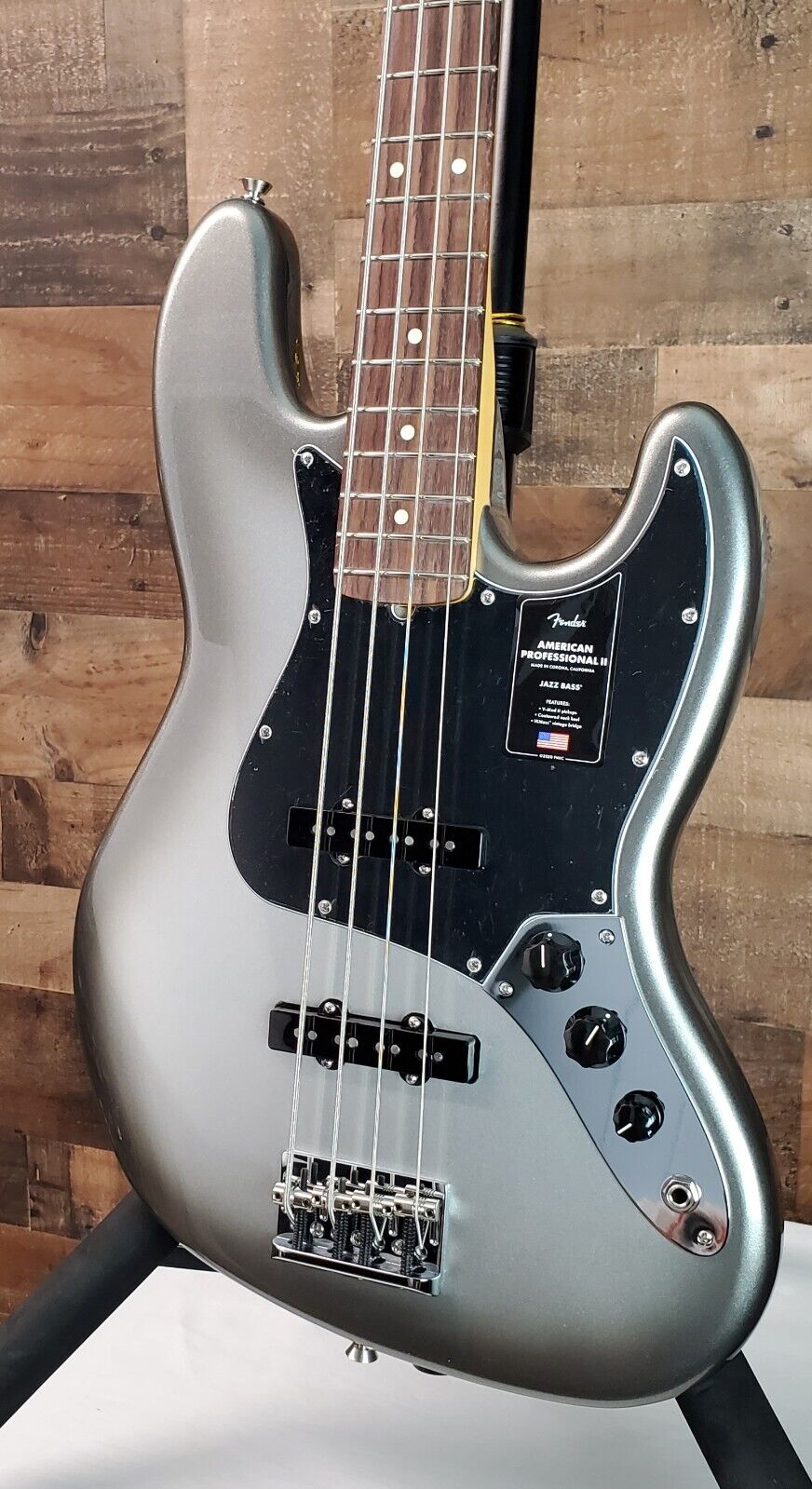 Fender Am Pro II Jazz Bass Mercury w/ Hard Case, Auth Dealer, 955