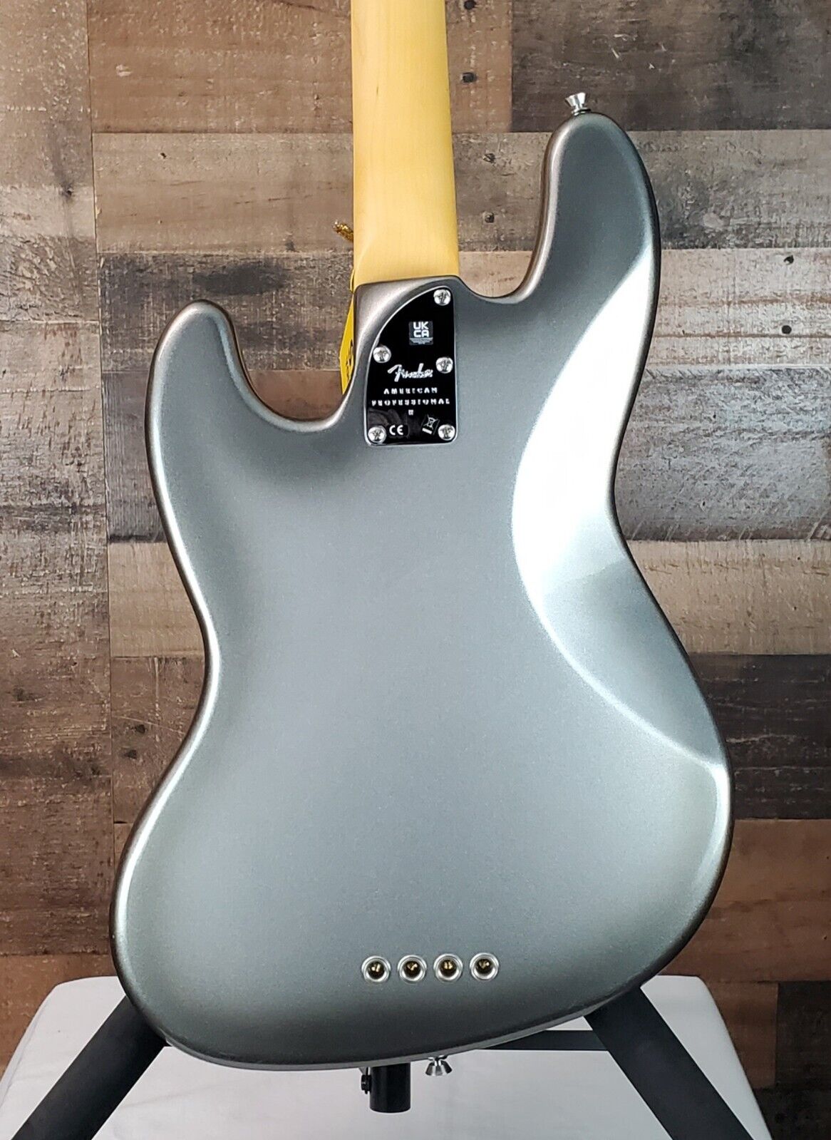 Fender Am Pro II Jazz Bass Mercury w/ Hard Case, Auth Dealer, 955