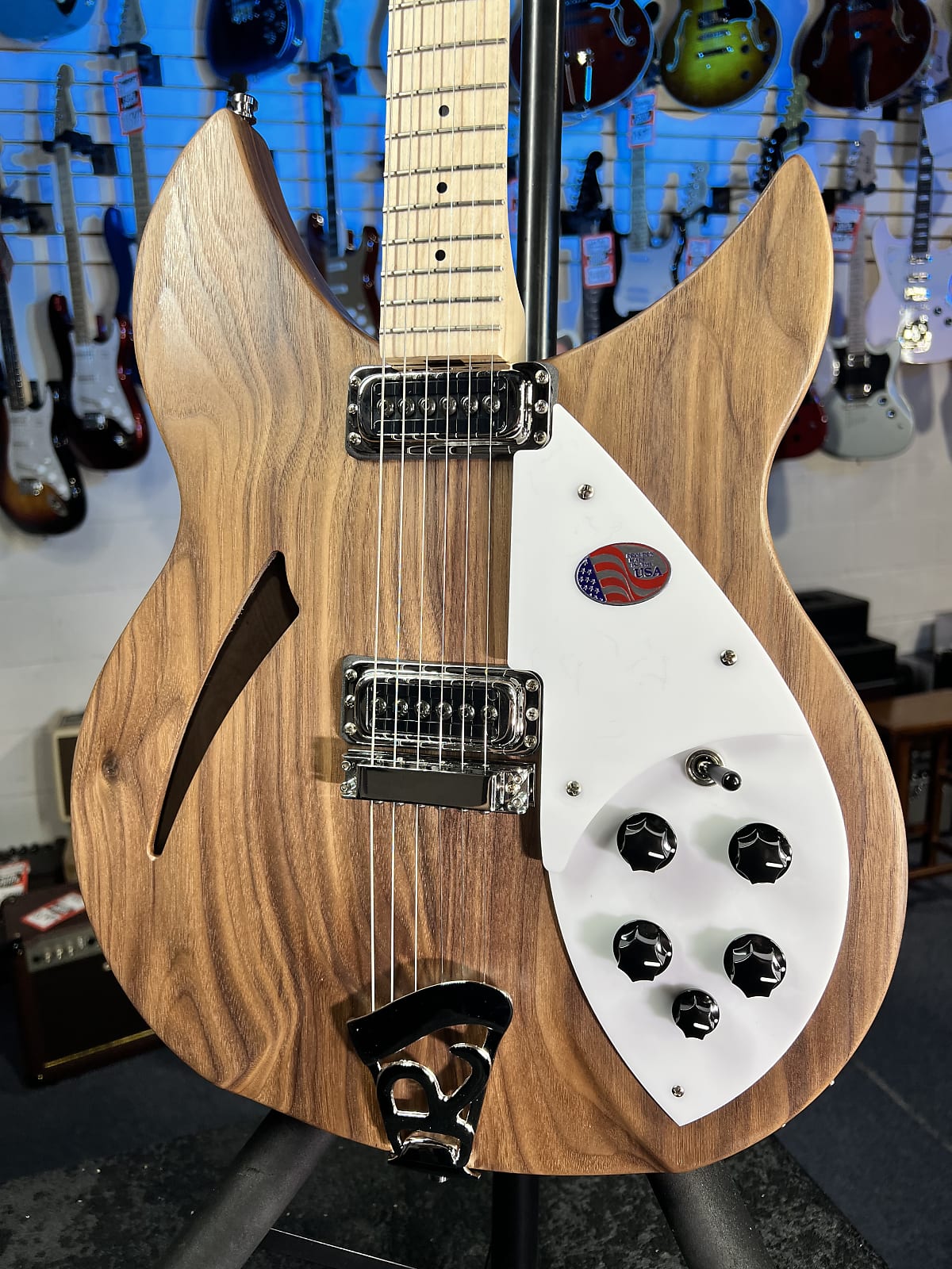 New 2025 Rickenbacker 330 Walnut Guitar w/ Ric OHSCase, Free Ship 756 AthDlr